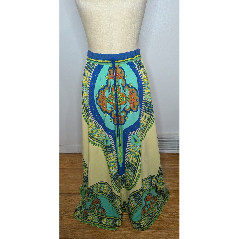 Flying Tomato Pull-On Maxi Skirt Tribal Boho Artsy Aztec Festival Medium - Picture 3 of 7